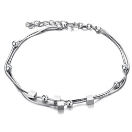 Betrouwbare Reputatie Vrouwelijke Platina Plating Titanium Enkelband