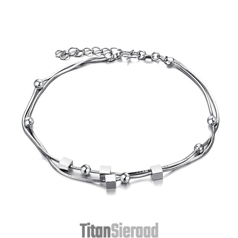 Betrouwbare Reputatie Vrouwelijke Platina Plating Titanium Enkelband
