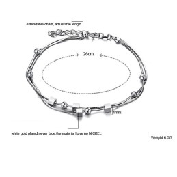 Betrouwbare Reputatie Vrouwelijke Platina Plating Titanium Enkelband