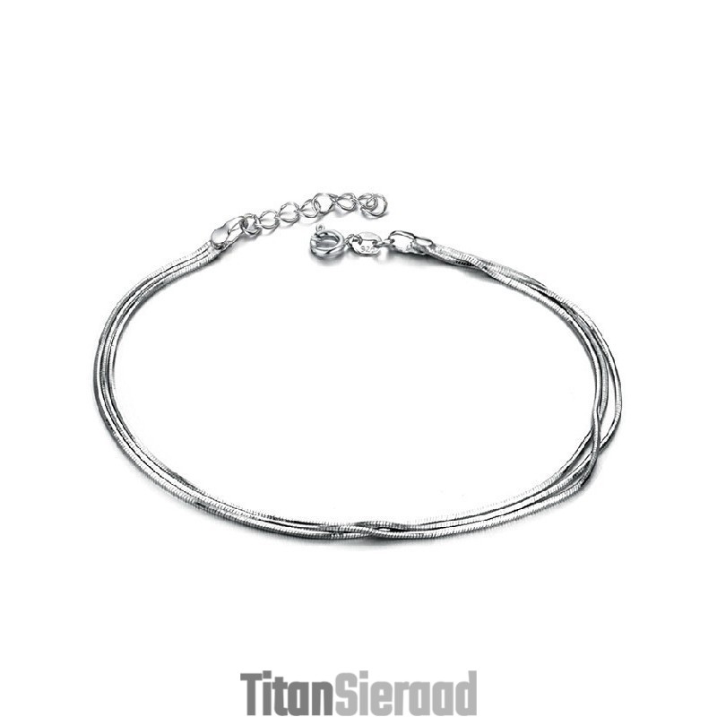 Stabiele Kwaliteit Vrouwelijke Slang Platina Plating Titanium Enkelband Stabiele Kwaliteit Vrouwelijke Slang Platina Plating Titanium Enkelband