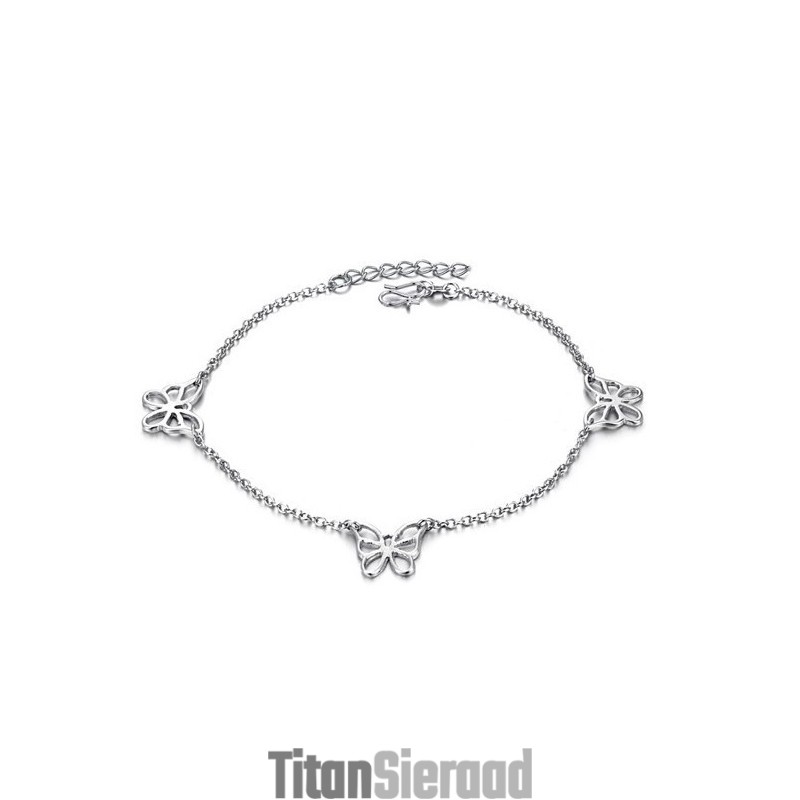 Kwaliteit En Kwantiteit Gegarandeerde Vrouwelijke Vlinderpatroon Platina Plating Titanium Enkelband Kwaliteit En Kwantiteit Gegarandeerde Vrouwelijke Vlinderpatroon Platina Plating Titanium Enkelband