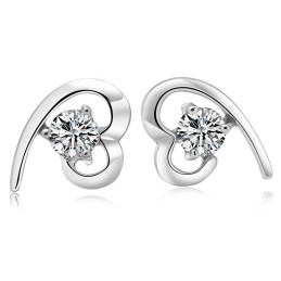 Stabiele Kwaliteit Vrouwelijke Platina Titanium Oorbellen Met Strass