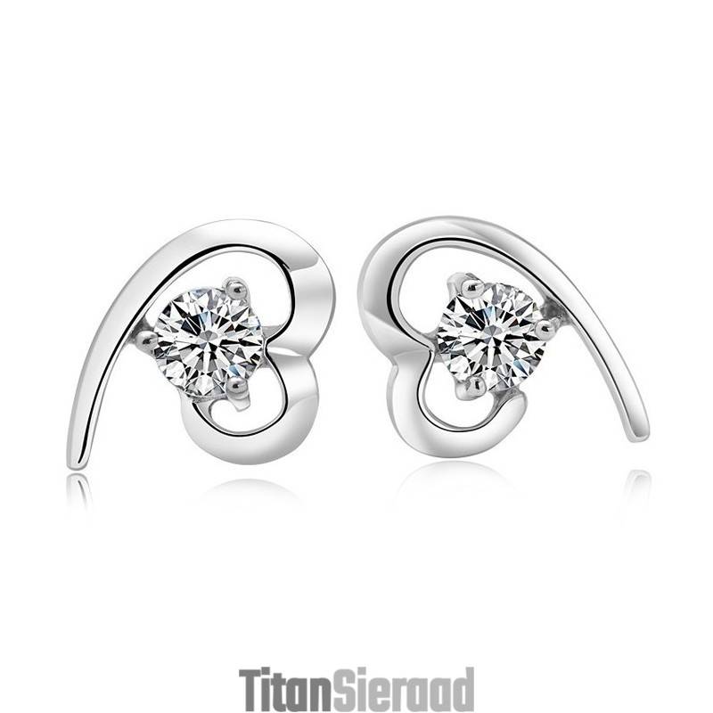 Stabiele Kwaliteit Vrouwelijke Platina Titanium Oorbellen Met Strass Stabiele Kwaliteit Vrouwelijke Platina Titanium Oorbellen Met Strass