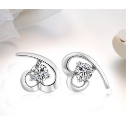 Stabiele Kwaliteit Vrouwelijke Platina Titanium Oorbellen Met Strass