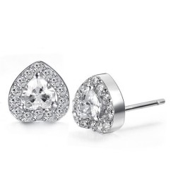 Om Te Genieten Van Een Hoge Reputatie In Binnen- En Buitenland, Vrouwelijke Platina Plating Titanium Oorbellen Met Diamant