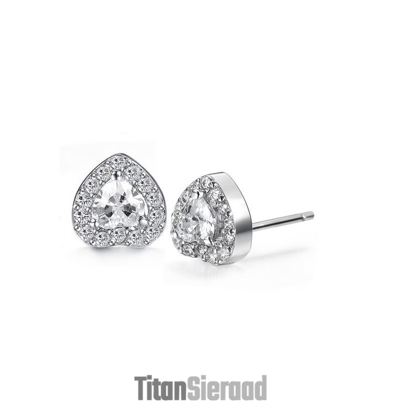 Om Te Genieten Van Een Hoge Reputatie In Binnen- En Buitenland, Vrouwelijke Platina Plating Titanium Oorbellen Met Diamant