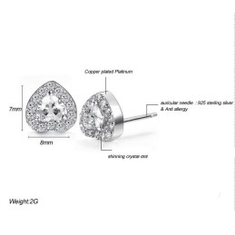 Om Te Genieten Van Een Hoge Reputatie In Binnen- En Buitenland, Vrouwelijke Platina Plating Titanium Oorbellen Met Diamant