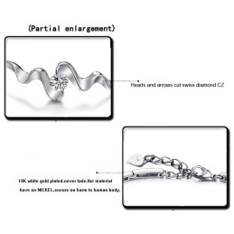 Breed Scala Aan Klassieke Platina-Geplateerde Titanium Armbanden Voor Dames Met Strass