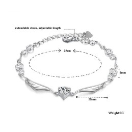 Hoogwaardige Dames Platina Titanium Armband Met Strass