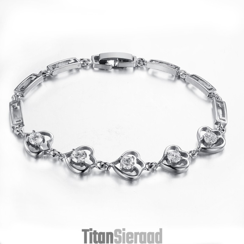 Kwaliteit En Kwantiteit Gegarandeerde Vrouwelijke Platina Titanium Armband Met Diamant Kwaliteit En Kwantiteit Gegarandeerde Vrouwelijke Platina Titanium Armband Met Diamant