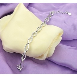 Volledig In Specificaties: Vrouwelijke Platina Plating Titanium Armband Met Diamant