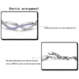 Volledig In Specificaties: Vrouwelijke Platina Plating Titanium Armband Met Diamant