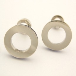 Nieuwe Stijl Titanium Ronde Manchetknopen