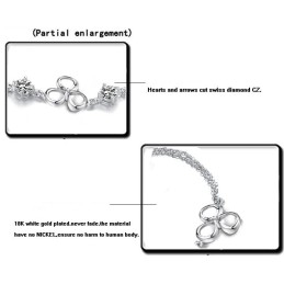 Hoogwaardige Dames Platina Titanium Armband Met Paarse Kristal
