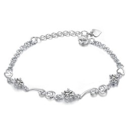 Hoogwaardige Damesarmband Van Paars Platina Titanium Met Diamant