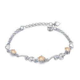 Hoogwaardige Damesarmband Van Paars Platina Titanium Met Diamant