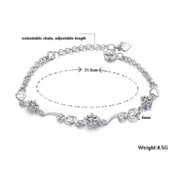 Hoogwaardige Damesarmband Van Paars Platina Titanium Met Diamant