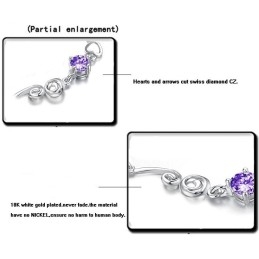 Hoogwaardige Damesarmband Van Paars Platina Titanium Met Diamant