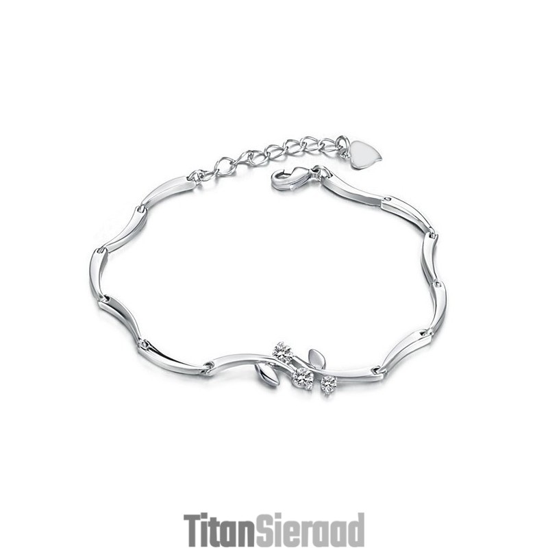 Betrouwbare Kwaliteit Vrouwelijke Platina Titanium Armband Met Strass Betrouwbare Kwaliteit Vrouwelijke Platina Titanium Armband Met Strass