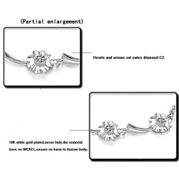 Betrouwbare Prestatie Vrouwelijke Klavervorm Titanium Armband Met Diamant