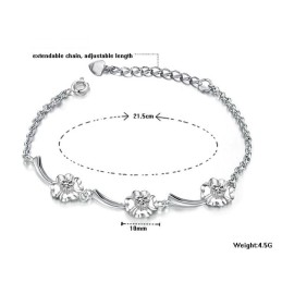 Betrouwbare Prestatie Vrouwelijke Klavervorm Titanium Armband Met Diamant
