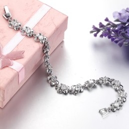 Breed Scala Aan Vrouwelijke Platina Plating Titanium Armbanden