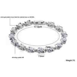 Breed Scala Aan Vrouwelijke Platina Plating Titanium Armbanden