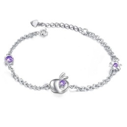 Betrouwbare Reputatie Vrouwelijke Holle Platina Plating Titanium Armband Met Strass