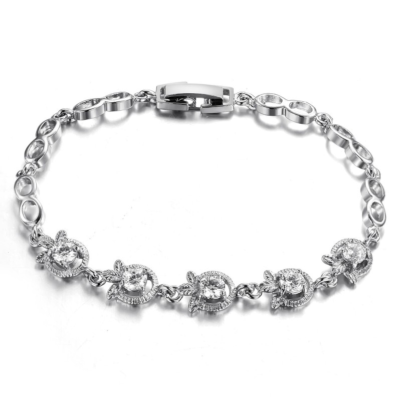 Kwaliteit En Kwantiteit Gegarandeerde Vrouwelijke Klavervorm Platina Plating Titanium Armband Kwaliteit En Kwantiteit Gegarandeerde Vrouwelijke Klavervorm Platina Plating Titanium Armband
