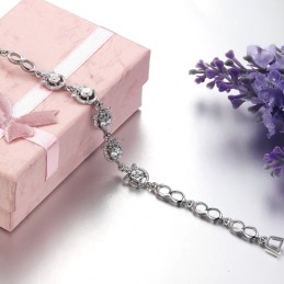 Kwaliteit En Kwantiteit Gegarandeerde Vrouwelijke Klavervorm Platina Plating Titanium Armband