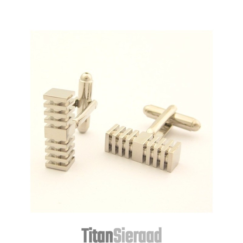 Mode Titanium Microfoon Manchetknopen