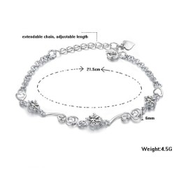 Stabiele Kwaliteit Vrouwelijke Platina Titanium Armband Met Strass