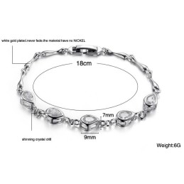 Hoogwaardige Dames Titanium Armband Met Diamant