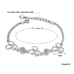 Kwaliteit En Kwantiteit Gegarandeerde Vrouwelijke Platina Titanium Armband Met Diamant