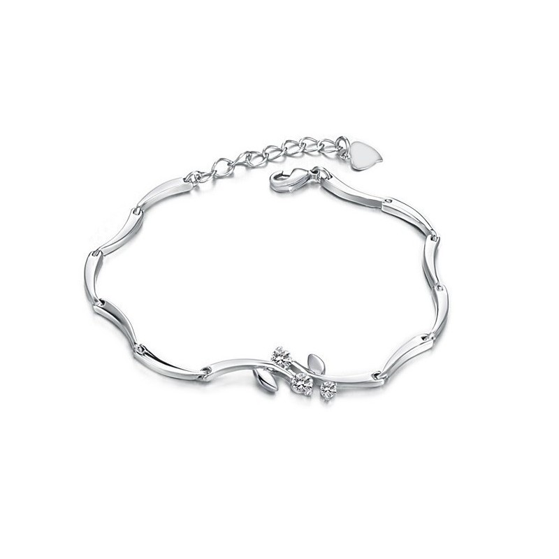 Wereldwijd Bekende -Geplateerde Titanium Armband Voor Dames Met Diamant