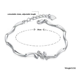 Wereldwijd Bekende -Geplateerde Titanium Armband Voor Dames Met Diamant