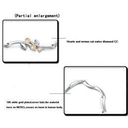 Wereldwijd Bekende -Geplateerde Titanium Armband Voor Dames Met Diamant