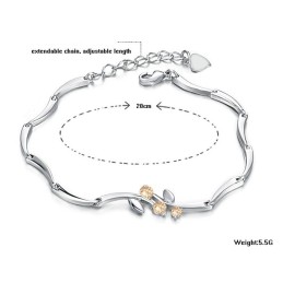 Wereldwijd Bekende -Geplateerde Titanium Armband Voor Dames Met Diamant