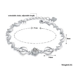 Duurzame, In Gebruik Zijnde, Vrouwelijke Dolfijnvormige Platina Titanium Armband Met Diamant