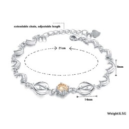 Duurzame, In Gebruik Zijnde, Vrouwelijke Dolfijnvormige Platina Titanium Armband Met Diamant