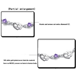 Duurzame, In Gebruik Zijnde, Vrouwelijke Platina Titanium Armband Met Diamant