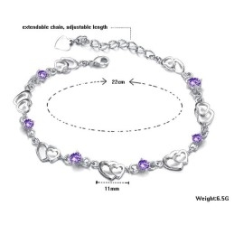 Duurzame, In Gebruik Zijnde, Vrouwelijke Platina Titanium Armband Met Diamant