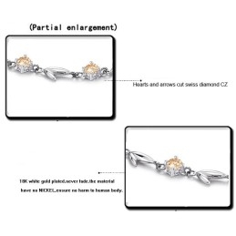 Volledig In Specificaties: Vrouwelijke Platina Plating Titanium Armband Met Diamant