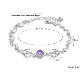 Betrouwbare Kwaliteit Vrouwelijke Dolfijnvorm Platina Titanium Armband Met Diamant