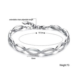 De Koningin Van De Kwaliteit Van Een Platina-Geplateerde Titanium Armband Voor Dames Met Diamant