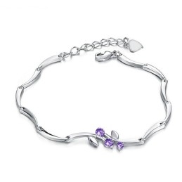 Kwaliteit En Kwantiteit Gegarandeerde Vrouwelijke Platina Titanium Armband Met Diamant