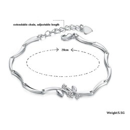 Kwaliteit En Kwantiteit Gegarandeerde Vrouwelijke Platina Titanium Armband Met Diamant