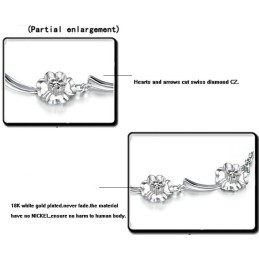 Duurzame, In Gebruik Zijnde, Vrouwelijke Klavervormige Platina Titanium Armband