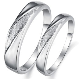 Brede Variaties Scrub Platina Plating Titanium Ring Voor Geliefden