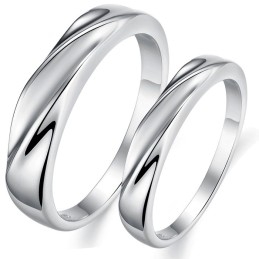 Hoogwaardige, Bondige Platina Titanium Ring Voor Geliefden